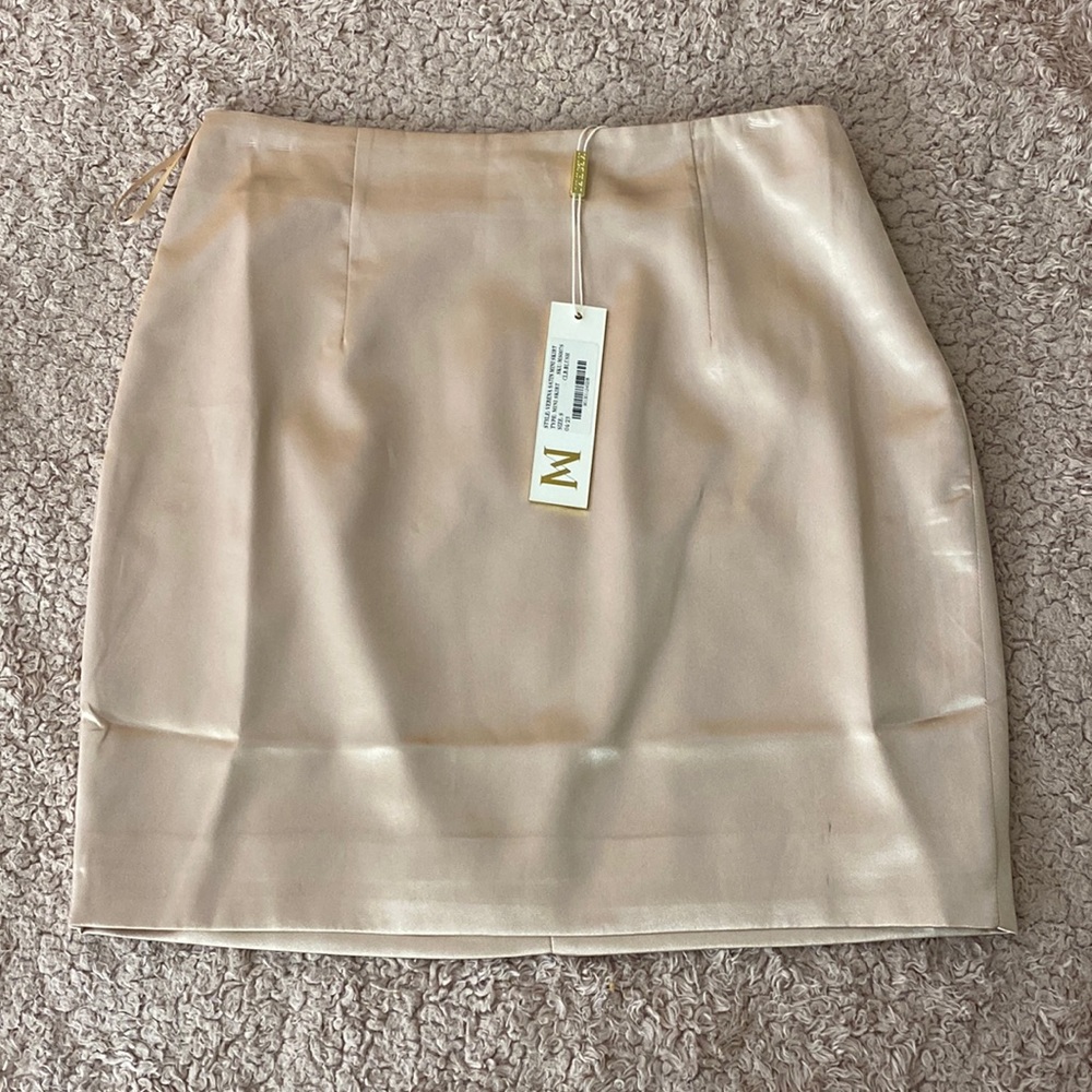 Meshki Verena Satin Mini Skirt - Blush